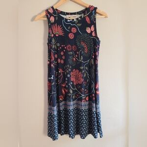 Loft floral knit swing dress‎